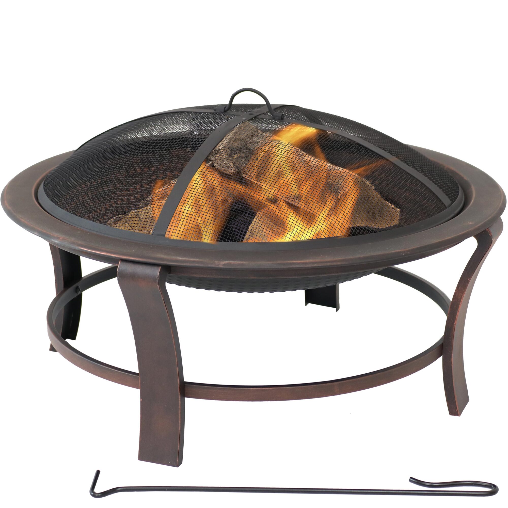 Sunnydaze Decor, Steel Elevated Fire Pit Bowl - 29in., Diameter 29 in, Material Steel, Model# NB-567